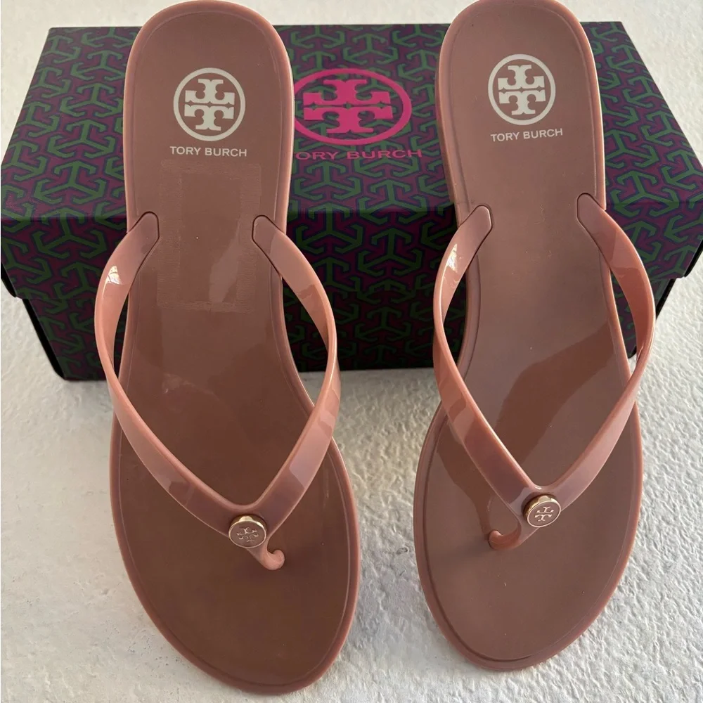 Tory Burch Studded Jelly Flip Flops NWT
